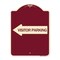 Signmission Visitor Parking With Left Arrow Heavy-Gauge Aluminum Architectural Sign, 24" x 18", BU-1824-24377 A-DES-BU-1824-24377 - alternate 1